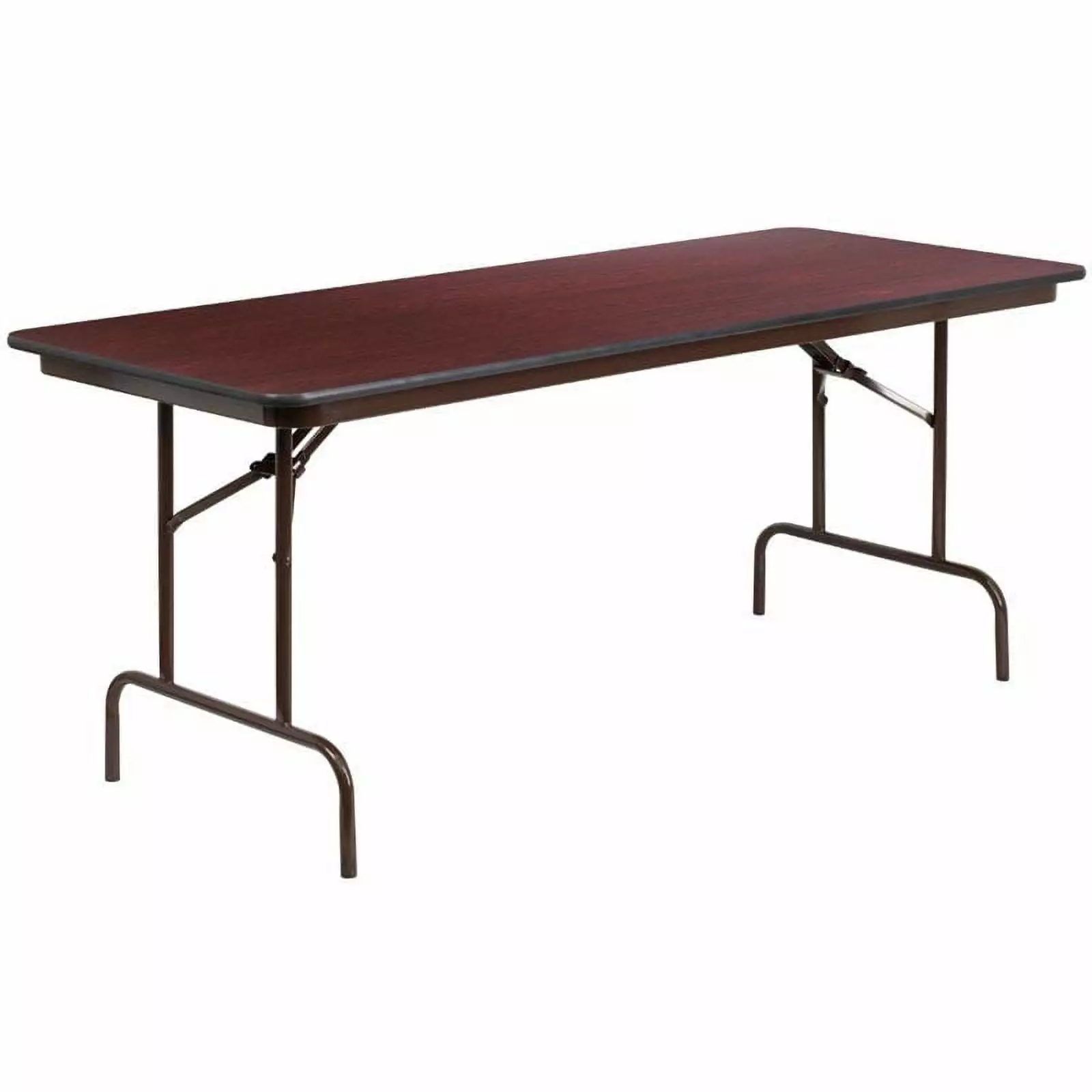 Scranton & Co 30 x 72 Folding Table Mahogany - Sturdy and Elegant Folding Banquet Table