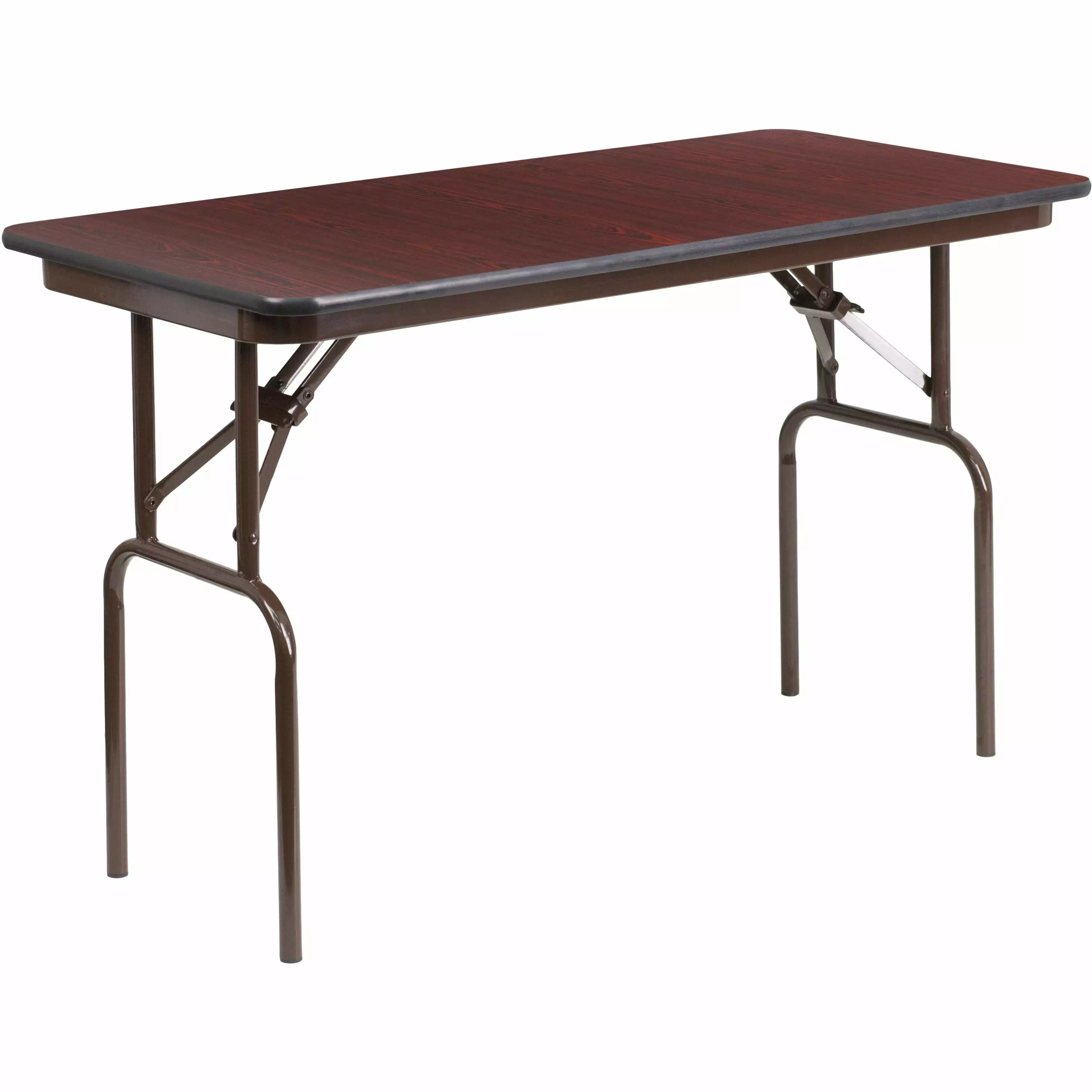 Flash Furniture 4-Foot Mahogany Melamine Laminate Folding Banquet Table