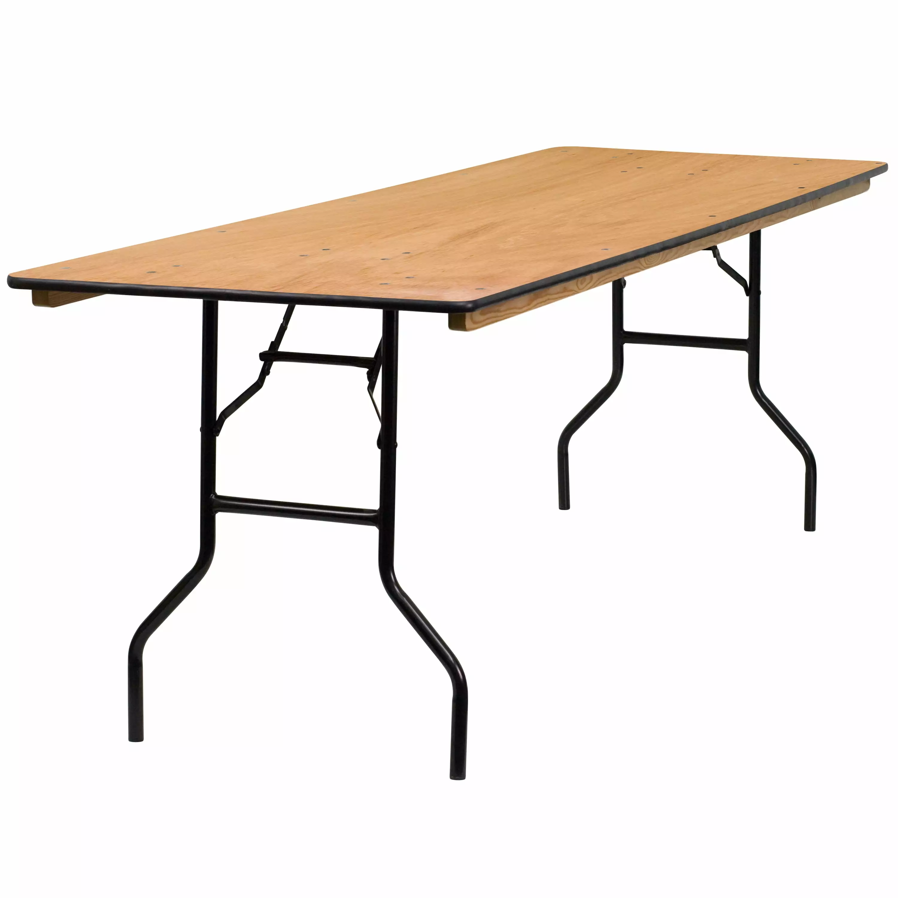 Flash Furniture Gael 8-Foot Rectangular Wood Folding Banquet Table Clear Coated Finish