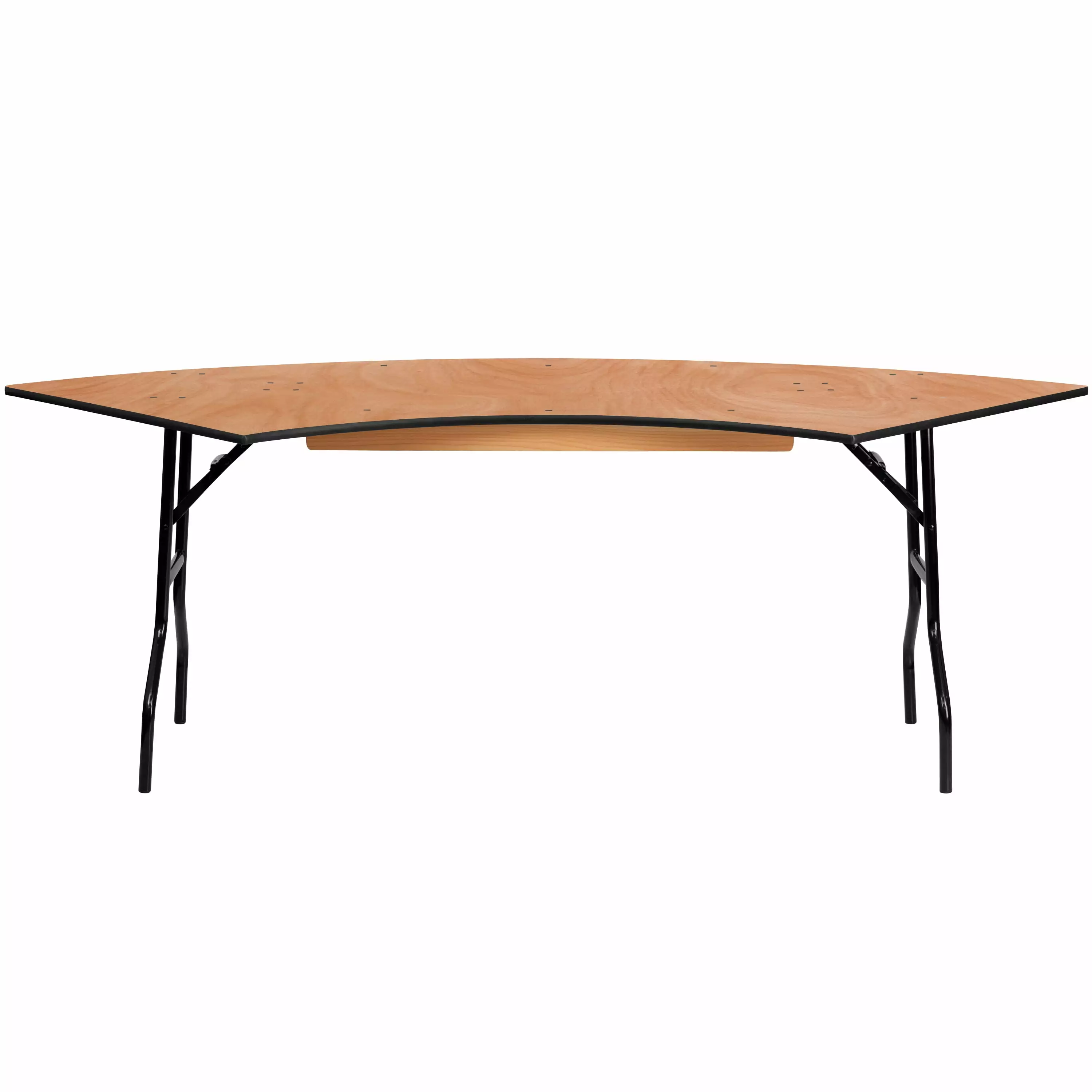 Flash Furniture Ginny 7.25ft x 2.5ft Serpentine Wood Folding Banquet Table