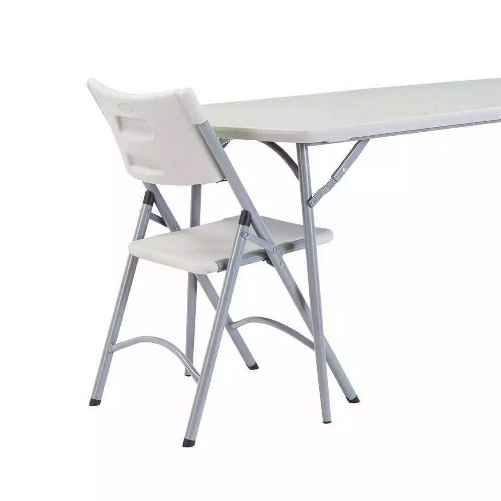 National Public Seating 6 Foot Fold Half Indoor Outdoor Folding Banquet Table