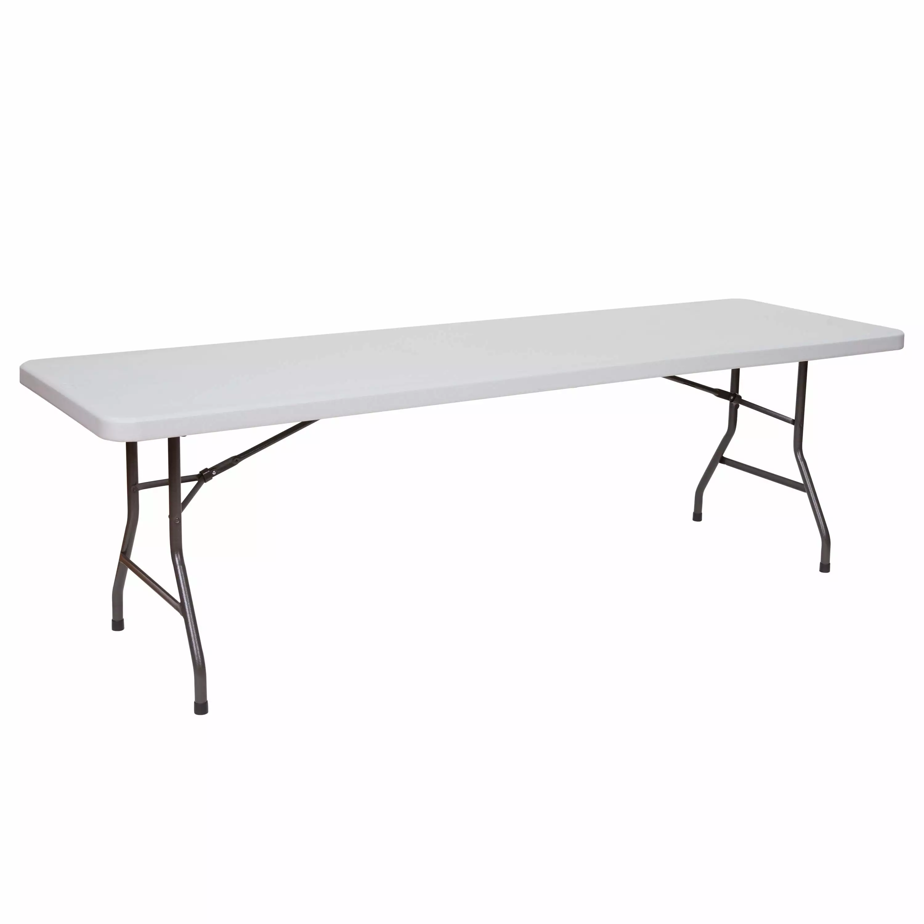 Rhino Plastic Table 8ft x 30in Banquet Folding Table Lightweight Durable