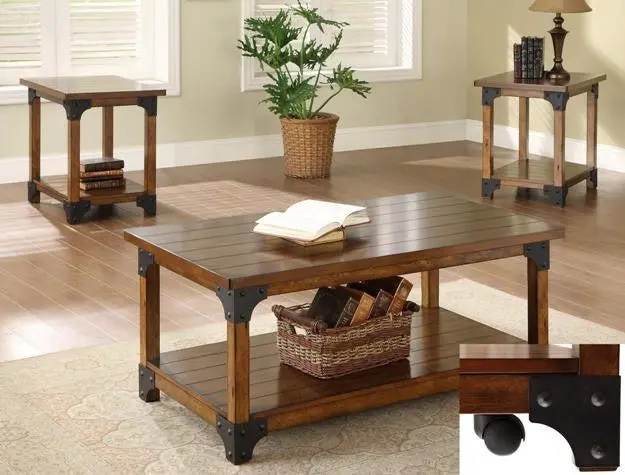 William 3-Piece Cocktail Set Caster - Mobile Bar Cart Set