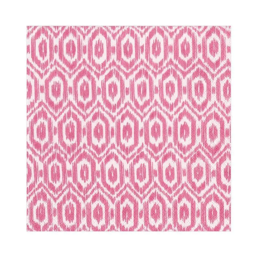 Amala Ikat Paper Cocktail Napkins Fuscia - 20 Per Package