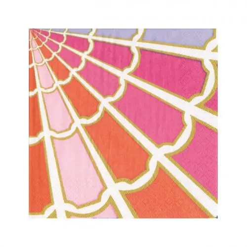 Color Wheel Paper Cocktail Napkins - 20 Per Package