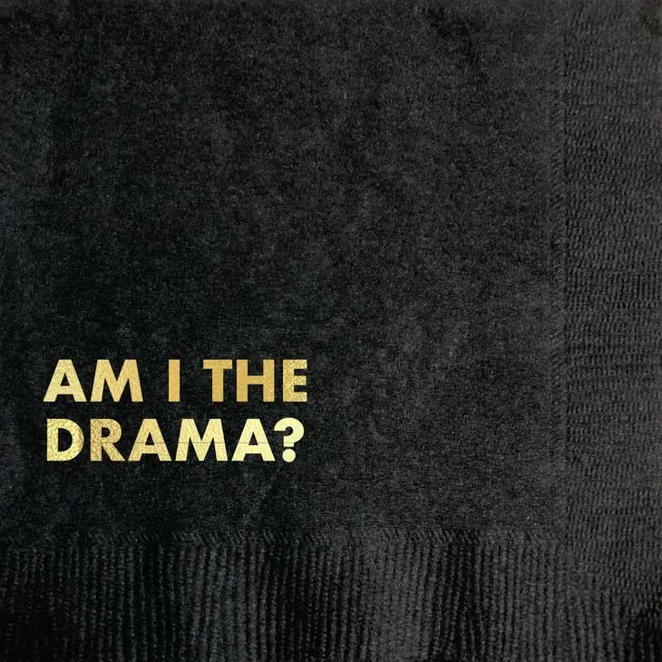 Drama Cocktail Napkin