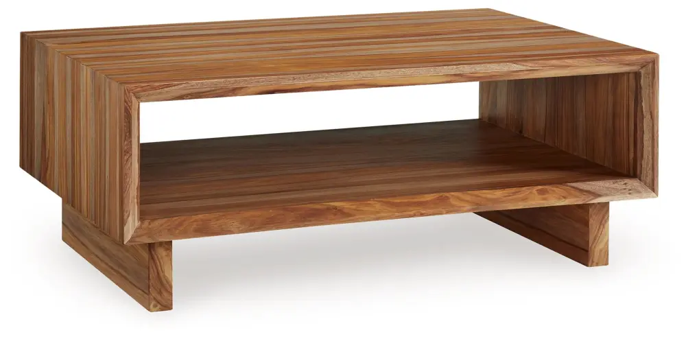 Dressonni - Rectangular Cocktail Table - Chestnut