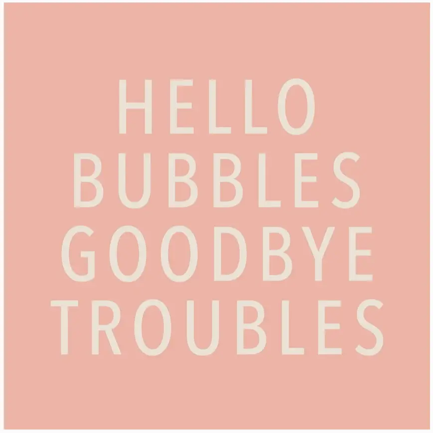 Hello Bubbles Cocktail Napkins