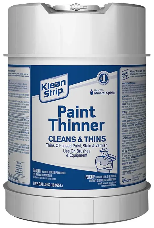 Klean Strip CKPT94402CA Paint Thinner, Liquid, Aromatic Hydrocarbon, Water Snow, 5 gal, Can