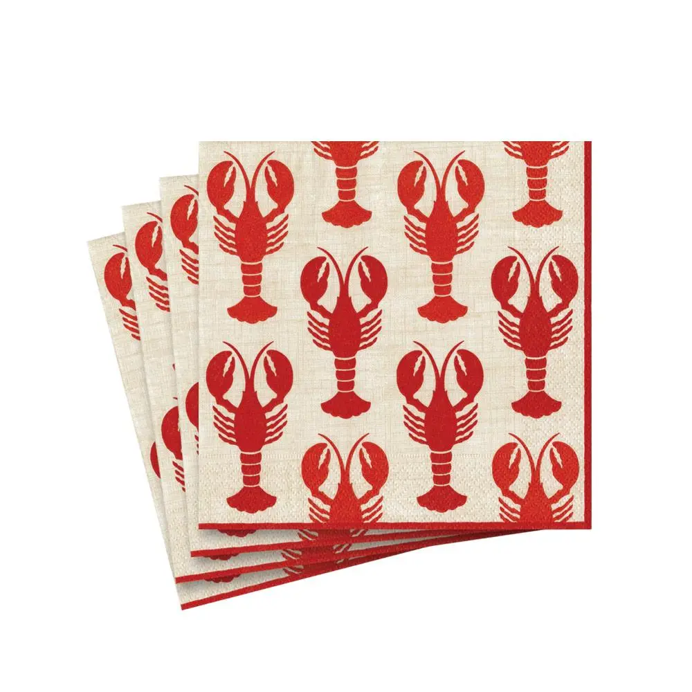Lobsters Paper Cocktail Napkins - 20 Per Package