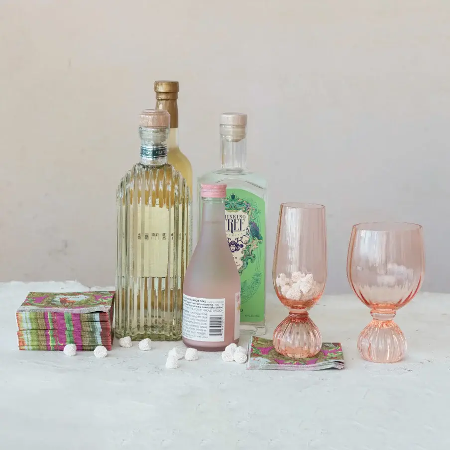 Ribbed Footed Coral Glass