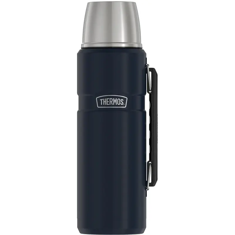 Thermos Stainless King SK2010MDB4 Beverage Bottle, 40 oz Capacity, Stainless Alloy, Midnight Blue