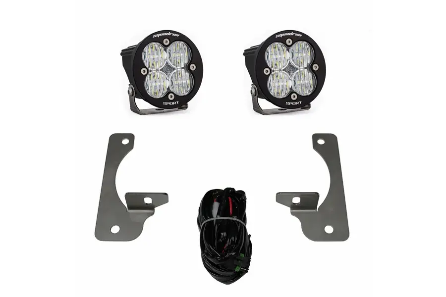 Jeep Wrangler JK Baja Designs Squadron-R Sport, LED Fog Pocket Kit - JK Tough Rock/10th Anniversary/Rubicon X
