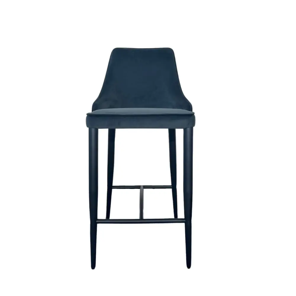 Alain Velvet Bar Stool - Essence Grey