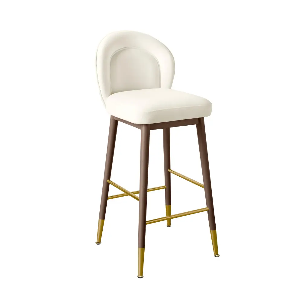Hailey Cream Soft pile Barstool