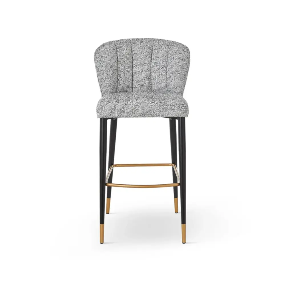 Maya Bar Stool (Crib 5) - Talbot Freckle & Brushed Warm alloy