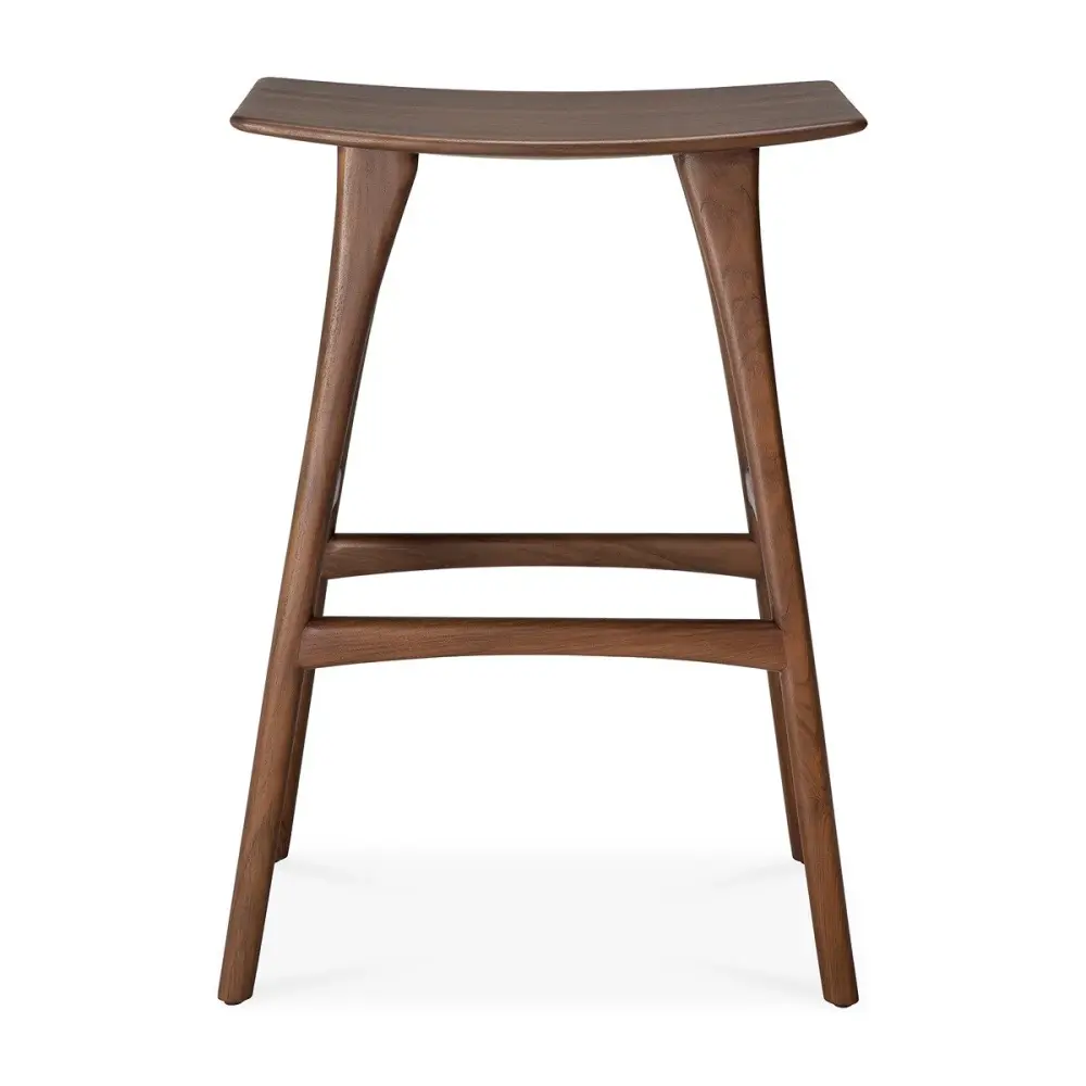 Osso Bar Stool - Varnished Brown Teakwood