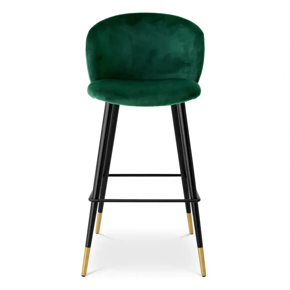 Volante Bar Stool - Roche Dark Olive Velvet