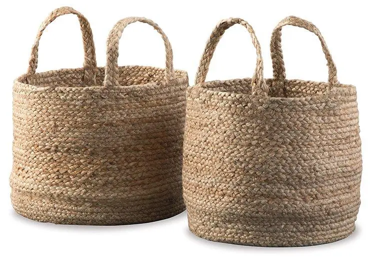 Brayton Basket Set 2 Woven Storage Baskets Home Organization