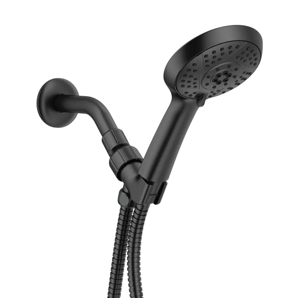 5-Setting Hand Shower Kit, Soft-touch Black Finish Bath & Shower
