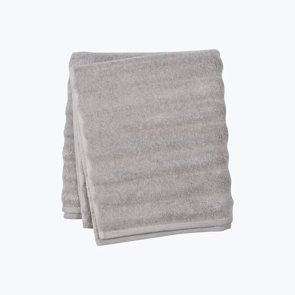 Ash Ribbed Bath Sheet - Extra Absorbent