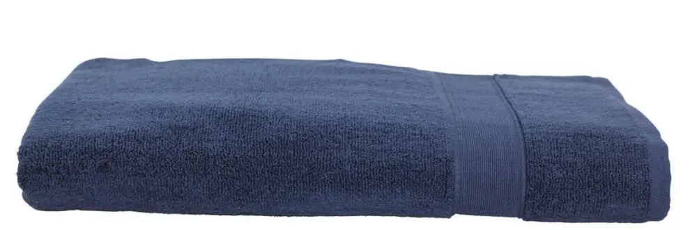 EMBROIDERED LUXURY COTTON BATH SHEET INDIGO