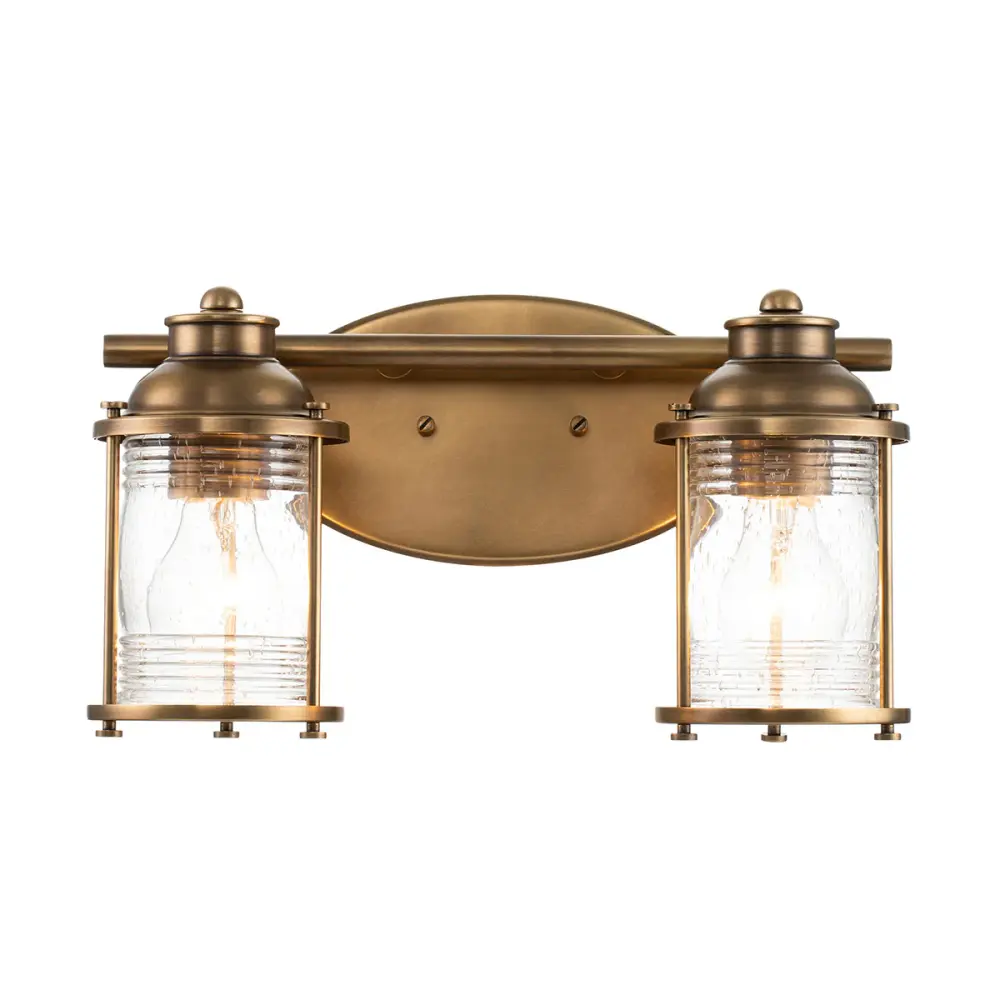 Hotel-Grade Luxury Ashland Bay 2 Airy Wall Light - Brass