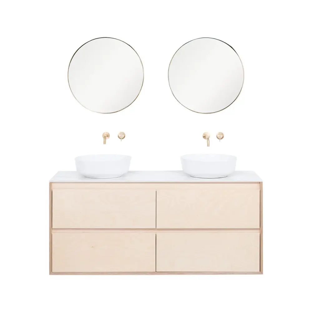 bathroom furniture washbasin - Birch Ann - Snow Ceramic - Washbasin Alexis II - 150 cm