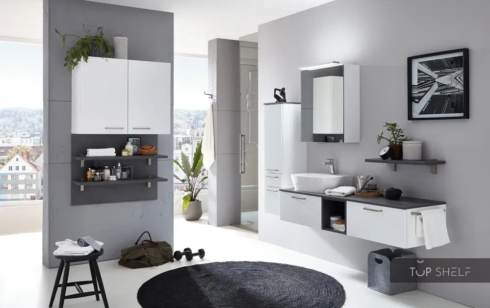 nobilia bathroom furniture place "Nordsee Bad" accessories bathroom cabinets mirror cabinet configurable / without wall shelf