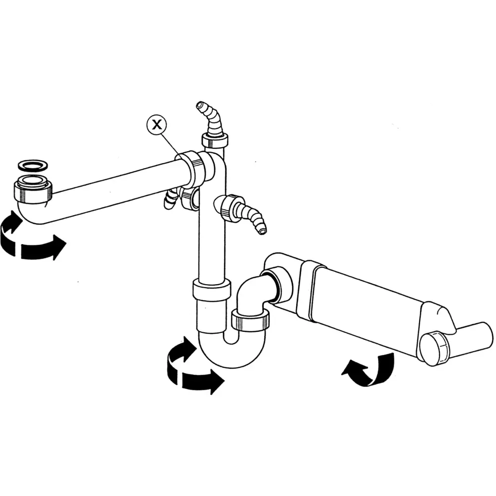 nobilia space-conscious siphon set - 14422