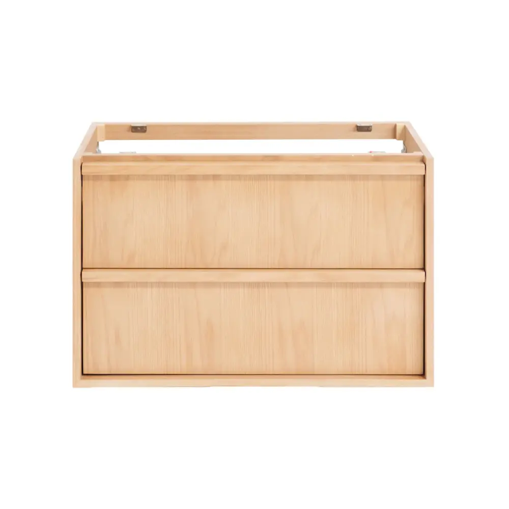 Oak bathroom furniture 80 cm 2 drawers - Fien