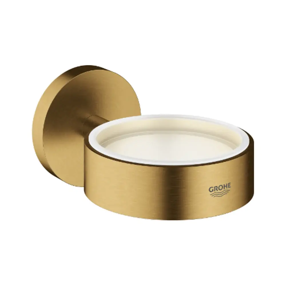 Grohe Holder Glass/Dish/Dispenser Brushed - 40369GN1 - Fashionable Bathroom Accessory