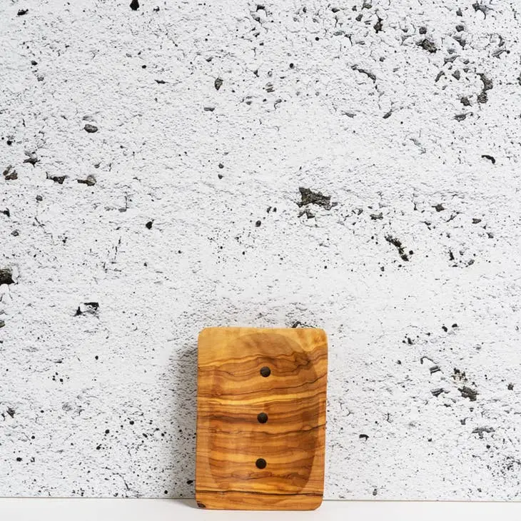 Olive Wood Soap Holder - Draining Holes