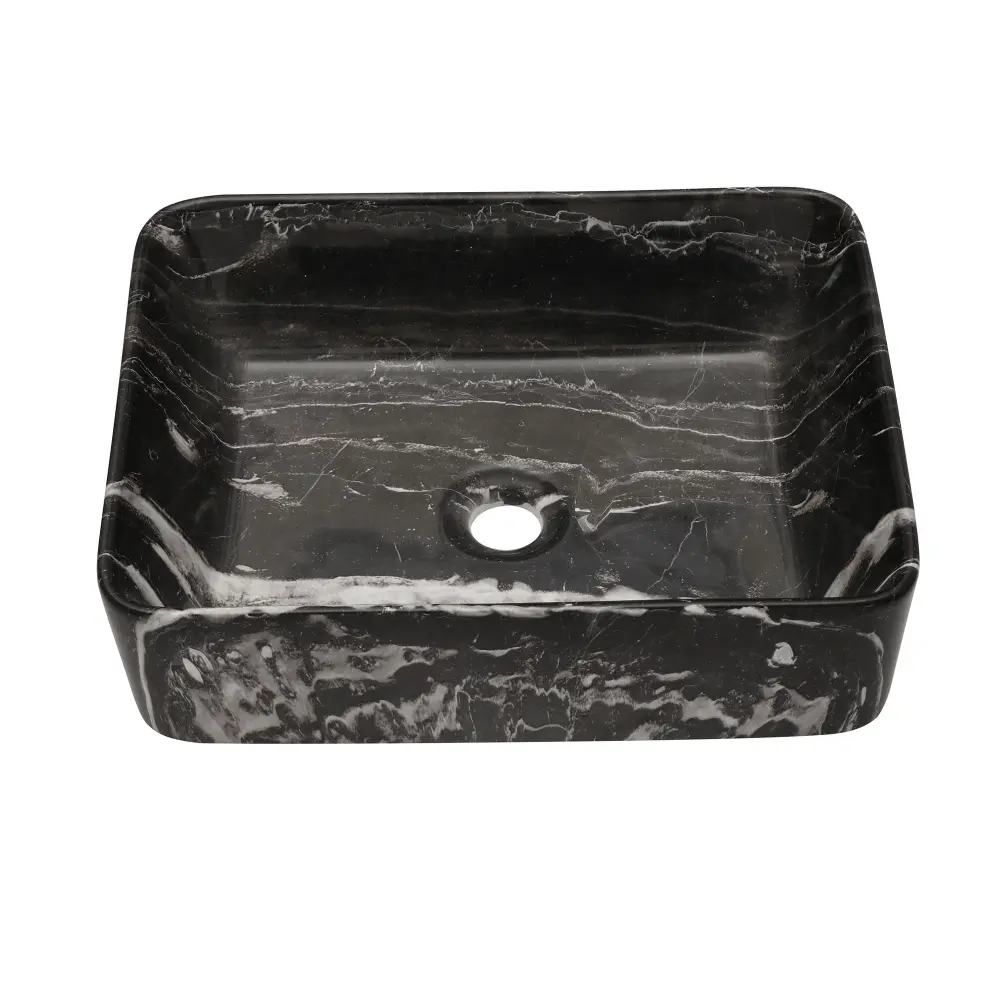 Rectangular Vessel Bathroom Sink - Onyx / Gray