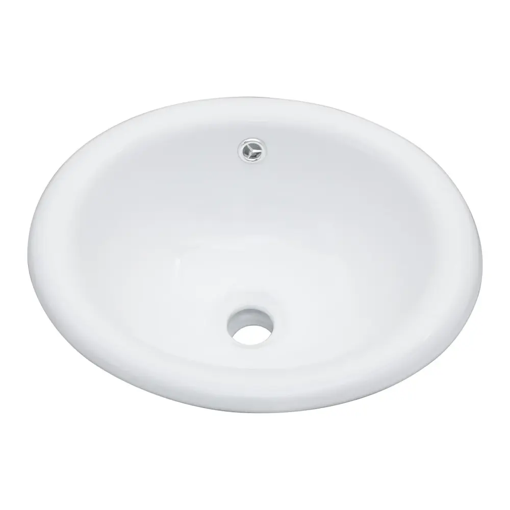 Semi Recessed Bathroom Sink Countertop Vessel Design, 17" X 15.5" - Pearl