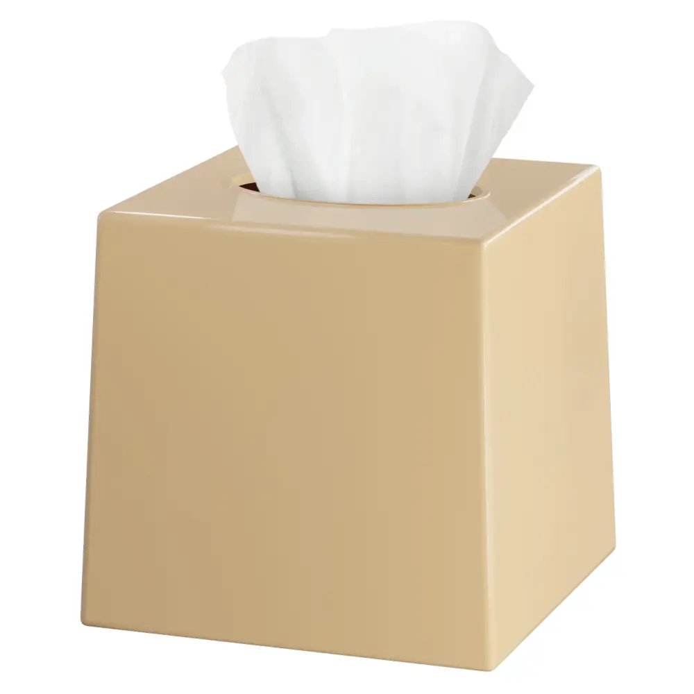 Tissue Box Cover Square - Facial Cube Tissue Box Holder Case Dispenser Bathroom Vanity Countertop, Bedroom Dresser, Office...
