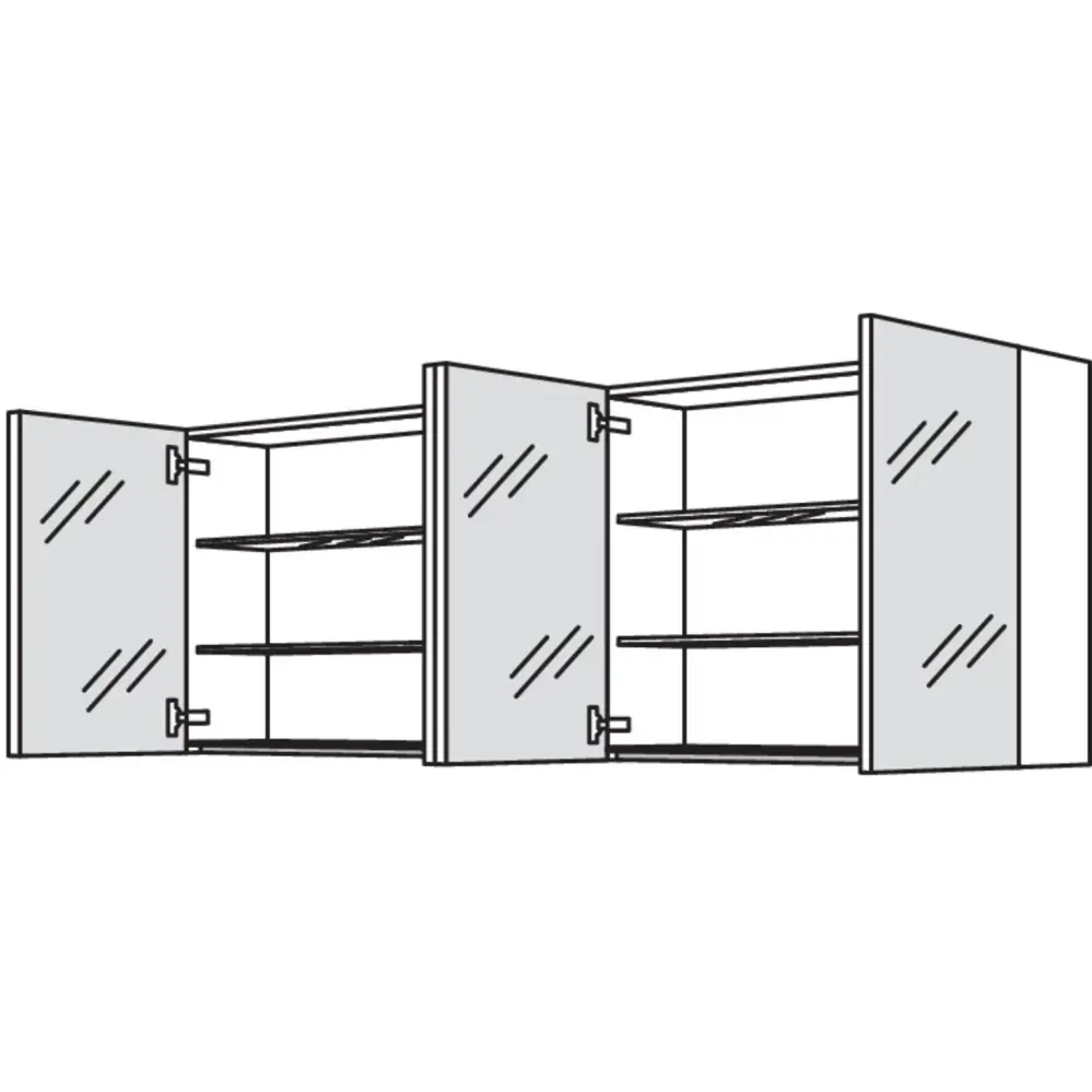 nobilia mirror cabinet WBSP80-1 80 cm | Rustproof & Easy Clean