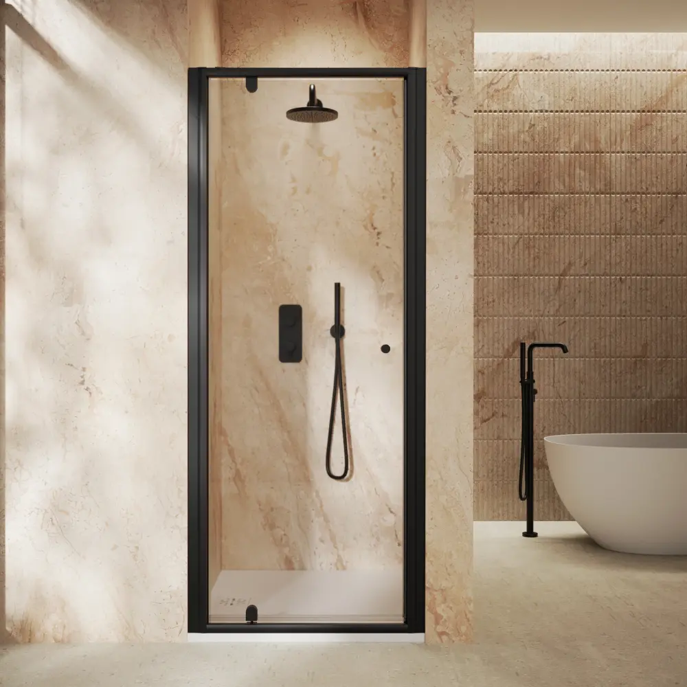 Roman Haven6 Pivot Shower Door - 800mm - Matt Charcoal