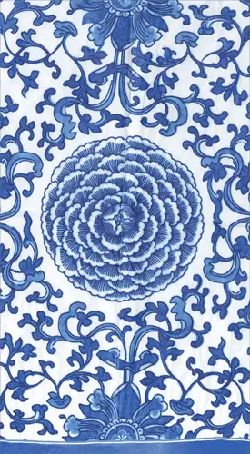 Indigo Garden Blue/white Guest Towel | Ultra Soft & Plush