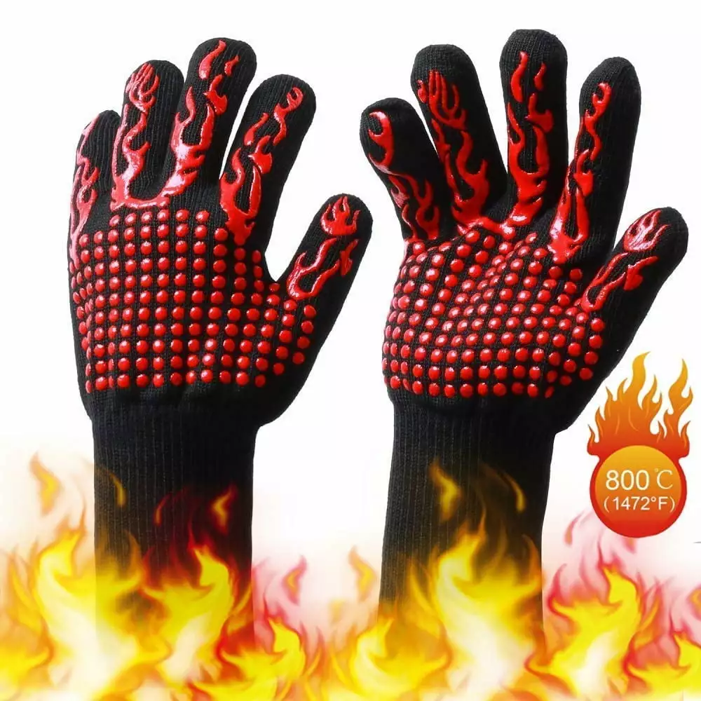 BBQ Gloves 1472°F Extreme Heat Resistant Grill Gloves Cooking and Welding
