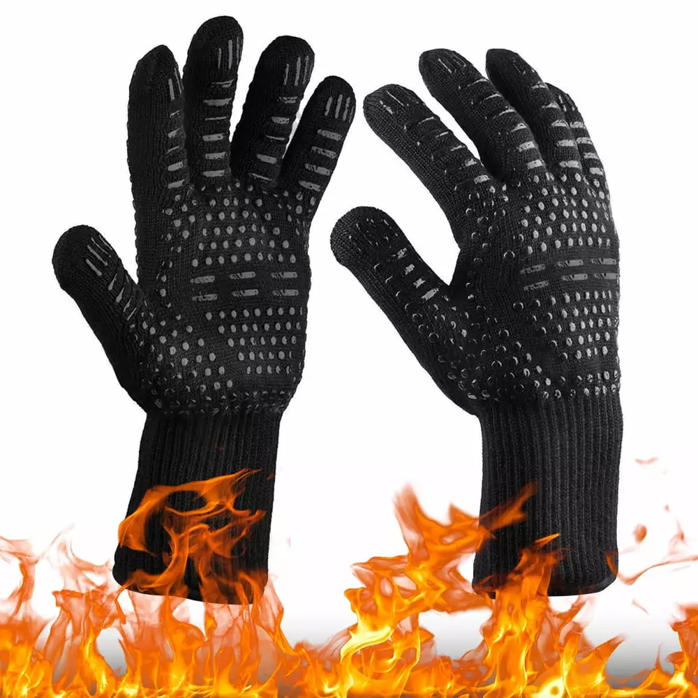 Swtroom BBQ Gloves Heat Resistant Cooking 932°F Grilling Gloves Barbecue and Baking