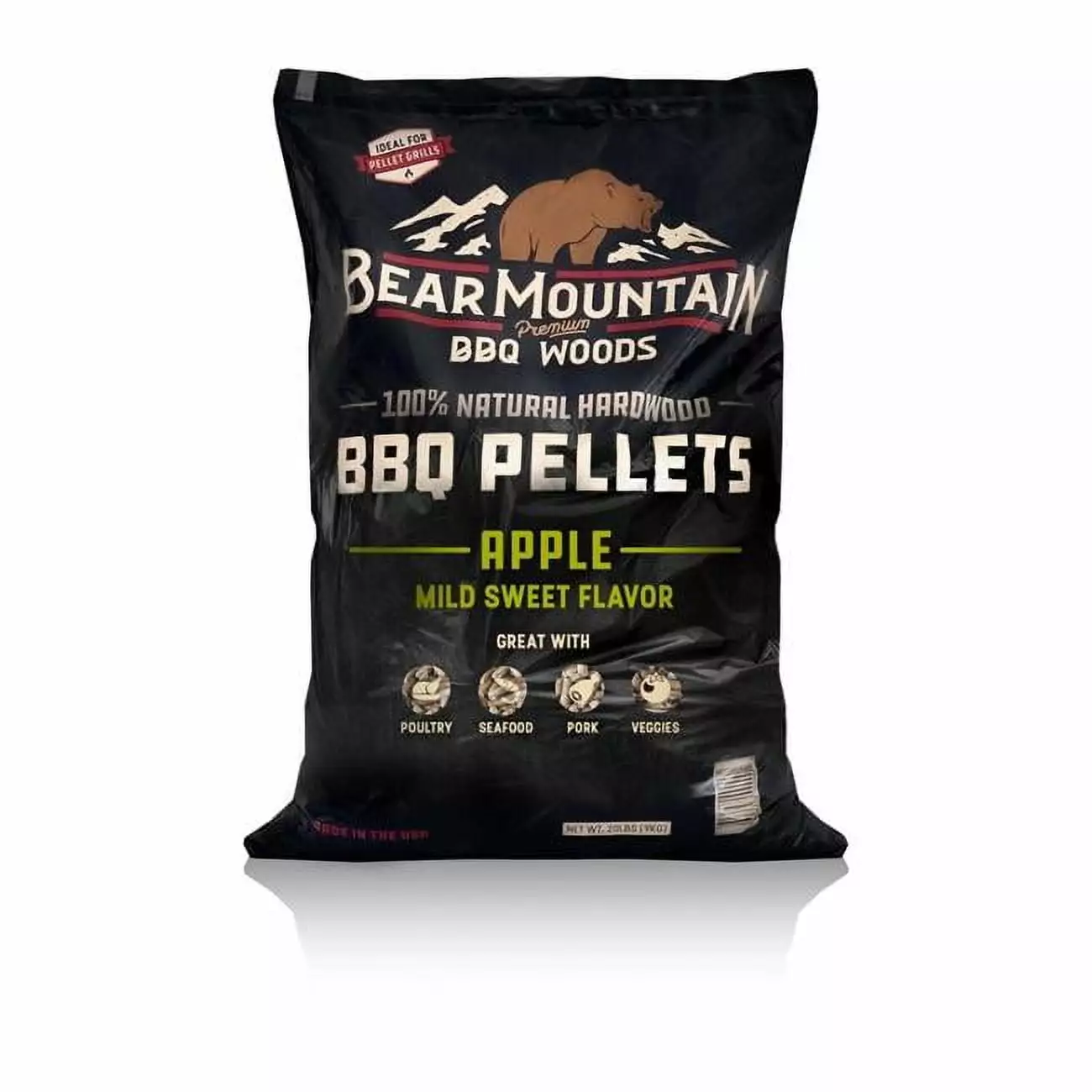 Lignetics 20 lbs Apple BBQ Hardwood Pellet Smokers and Grills