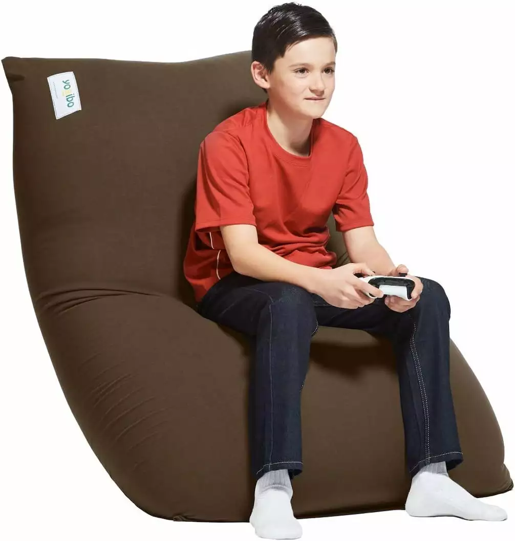 Midi Bean Bag Recliner Lounge Chair Kids Teens Adults Gaming Lounging Brown MENGGE