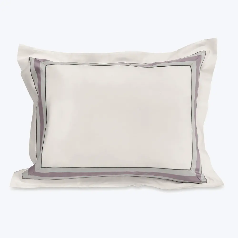 Dimora Duvet & Shams, Ivory/Thistle White Polyester