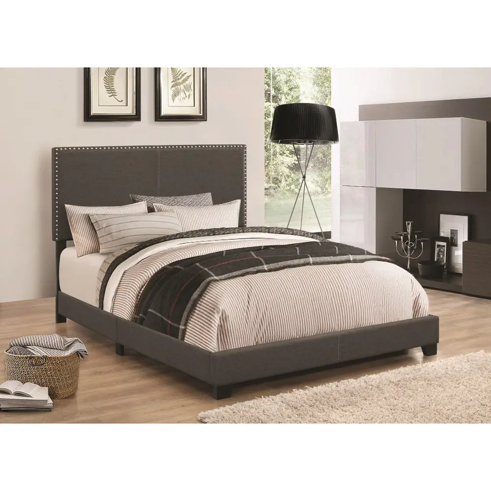 Diamond Modern Furniture COA Boyd Full Upholstered Platform Bed 350061F