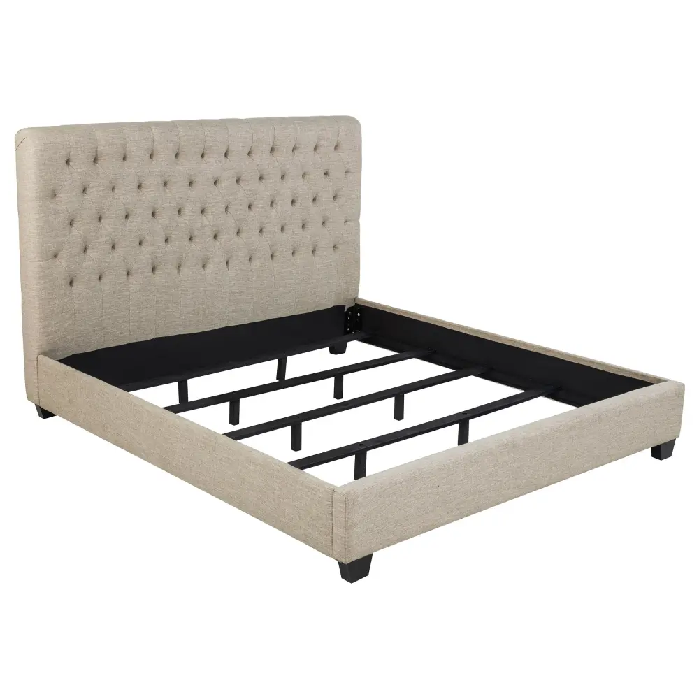 Diamond Modern Furniture COA Chloe King Upholstered Platform Bed 300007KE
