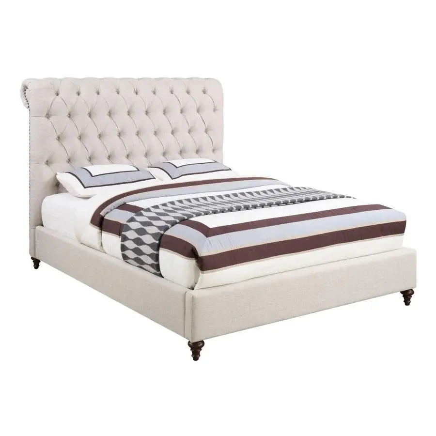 Diamond Modern Furniture COA Devon California King Upholstered Platform Bed 300525KW