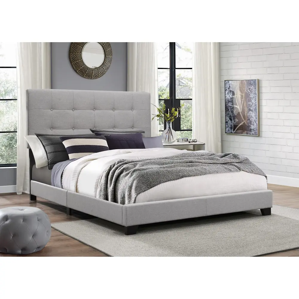 Diamond Modern Furniture CM Florence King Upholstered Platform Bed 5270GY-K