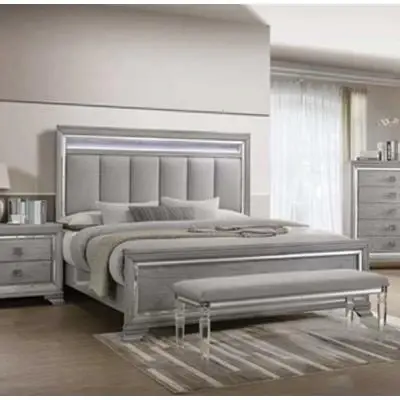 Diamond Modern Furniture CM Vail Queen Upholstered Panel Bed B7200-Q-HB/B7200-Q-FB/B7200-KQ-RAIL