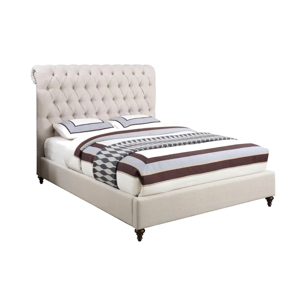 Diamond Modern Furniture COA Devon Queen Upholstered Platform Bed 300525Q